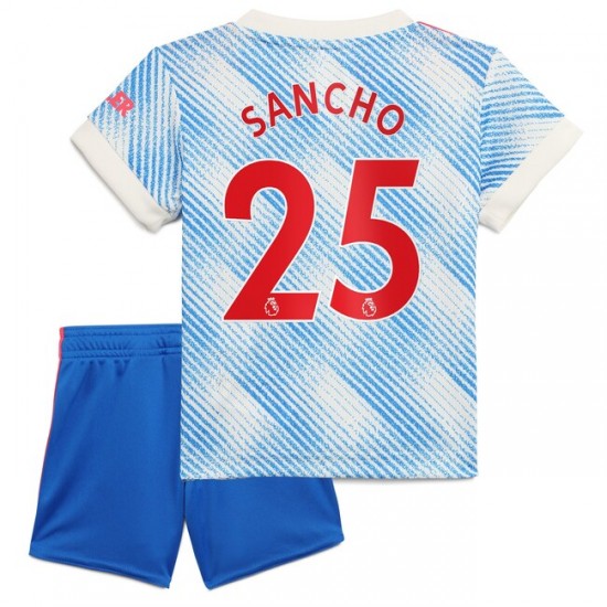 Camisola Manchester United Jadon Sancho 25 Criança Equipamento Segundo 2021-2022 Manga Curta